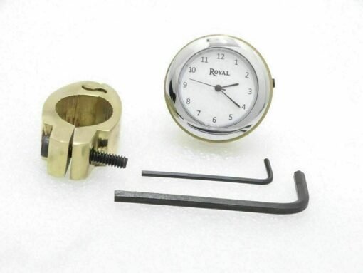 WHITE DIAL BRASS HANDLE WATCH WITH CLAMP ROYAL ENFIELD New Brand