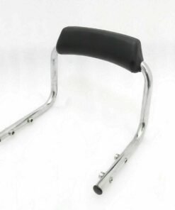 5x BACKREST BAR WITH RUBBER SUPPORT CHROMED ROYAL ENFIELD CLASSIC UCE NEW