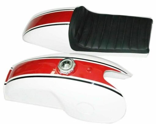 White Cherry Petrol Fuel Gas Tank With Seat Benelli Mojave Cafe Racer 260 360