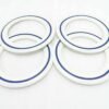 WHITE WALLS 8'' 4 PIECES FOR 2 TYRES 3.50X8 SIZE BLUE LINED VESPA New Brand