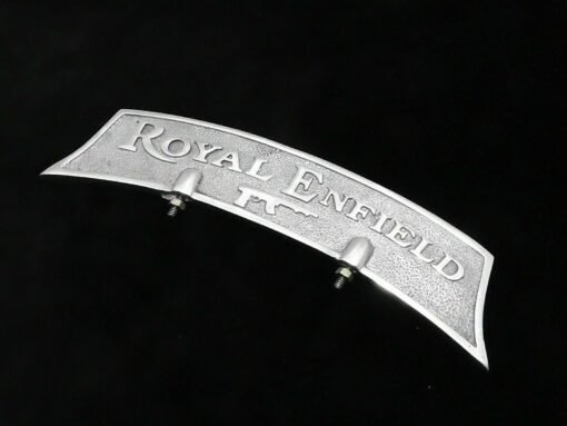 5x EMBOSSED FRONT MUDGUARD NUMBER PLATE ALLOY ROYAL ENFIELD New Brand