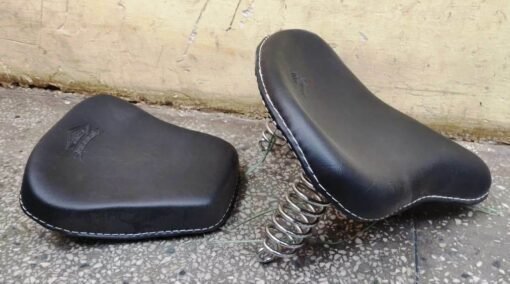 Royal Enfield Custom Made Harley Style Seat & Pillion With Front Spring Black