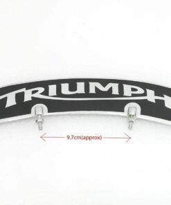 NEW TRIUMPH FRONT MUDGUARD NUMBER PLATE BRASS CHROME