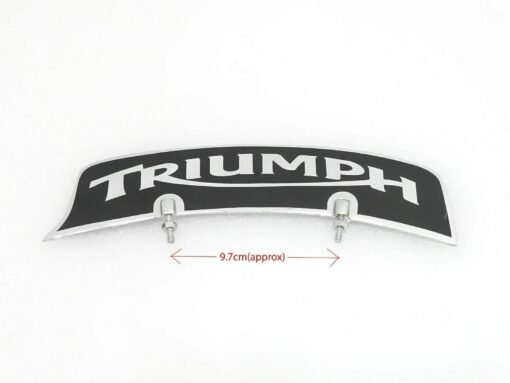 NEW TRIUMPH FRONT MUDGUARD NUMBER PLATE BRASS CHROME