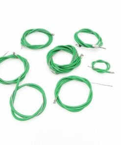 LAMBRETTA GP SCOOTER COMPLETE CABLE KIT SOLUTION (GREEN) NEW BRAND