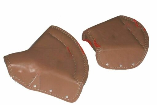 New Tan Leather Lycett Type Front & Pillion Seat Cover Norton Bsa Ajs