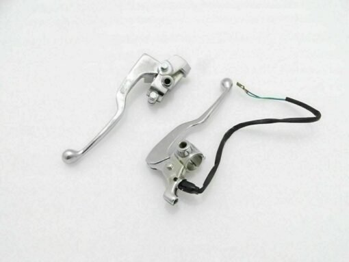 5x BRAKE AND CLUTCH LEVER ASSY (LONG) CHROME ROYAL ENFIELD NEW BRAND