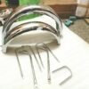 BSA A10 ROAD ROCKET MUDGUARD SET CHROME WITH STAYS 1956 MODEL (PRE-DRILLED)