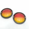NEW MASSEY WILLYS JEEP REAR BRAKE TAIL LIGHT LENS PAIR PVC RED AMBER @TS