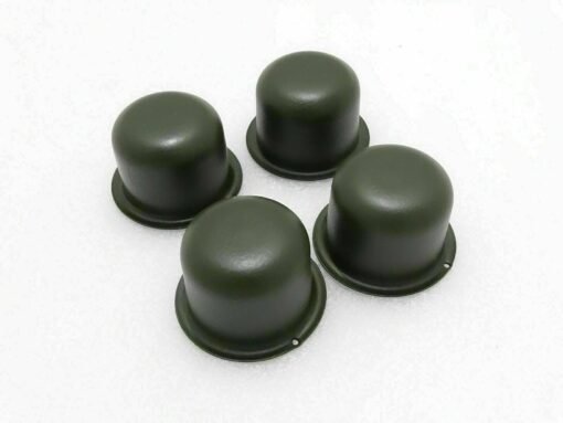 NEW FRONT AND REAR WHEELS CAPS SET GREEN WILLYS JEEP