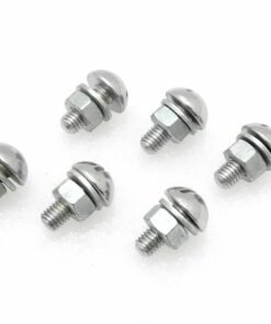 5x ROYAL ENFIELD CHROME DOME FRONT MUDGUARD NUT & BOLT NEW BRAND