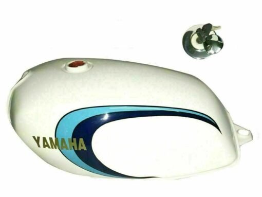 Fit for Yamaha RD 350 Petrol Gas Fuel Tank With Cap Steel White
