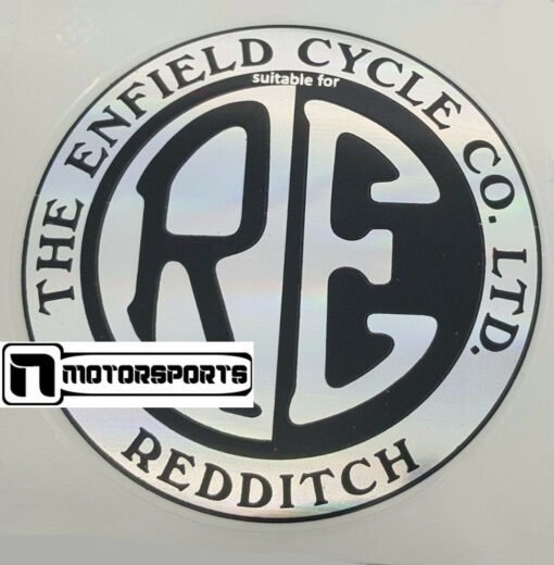 STICKER LOGO BADGE BULLET CLASSIC TB ELECTRA 105MM ROUND FOR ROYAL ENFIELD