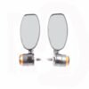 Handlebar Mirror+LED Turn Signal Plug Strobe Indicator Light Fit For Universal
