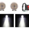 LED Small Round Auxiliary Fog Lamp Light White Set of 2 Suitable For All Bike