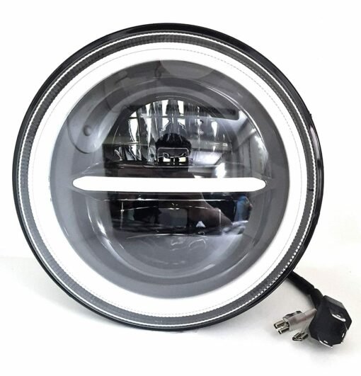 New 7 Inch Round Headlight Compatible Suitable for Royal Enfield, Jeep, Harley