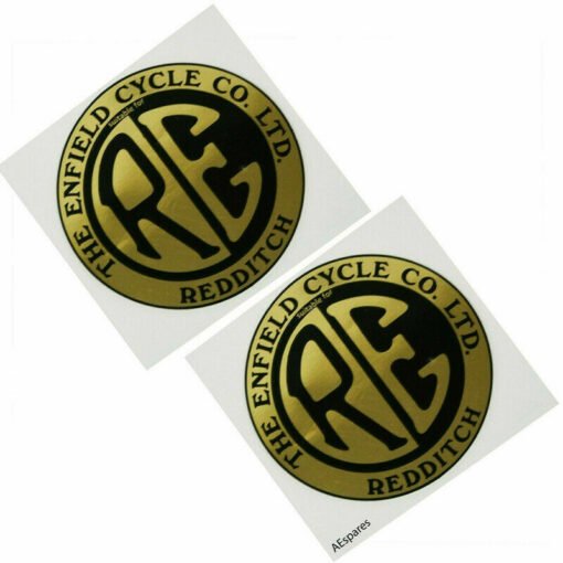 Redditch Logo Golden Black Toolbox Pannier Decal sticker fit for Royal Enfield