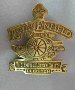 Royal Enfield Mudguard Canon Mark Redditch Badge Decal Brass