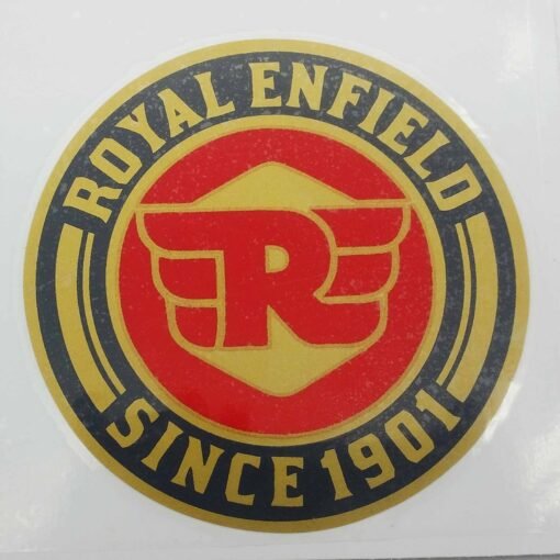 ROYAL ENFIELD R Logo Deco Style 1920's Toolbox mudguard Pannier Decal Sticker