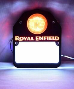 LED Number Plate Acrylic with Tail Light Compatible Suitable for Royal Enfield