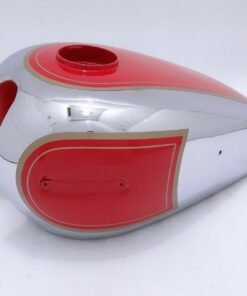 SUITABLE FOR ARIEL 350CC RED PAINTED CHROME PETROL TANK @T