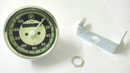 FOR FIT BMW REPLICA SPEEDO 0-160 MPH WHITE FACE METAL CASED BMW R25 R26 & R50-51