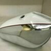 Fuel Petrol Gas Tank Steel Chrome & White Painted for fit Yamaha XT500 TT500 1977 Model