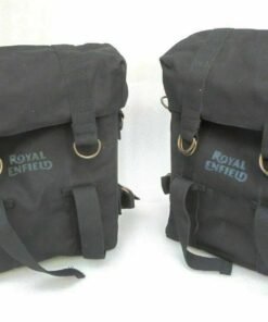 Black Color Pannier Canvas Bag For Royal Enfield Bullet Classic Standard Electra