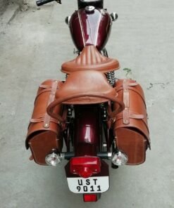 New Pure Leather Front Rear Saddle Seat for Royal Enfield Classic Brown Color