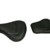 Leather Front Rear Saddle Seats for Royal Enfield Bullet Standard Electra Black