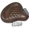 New Pure Leather Front Solo Seat For Royal Enfield Bullet Standard Electra Brown
