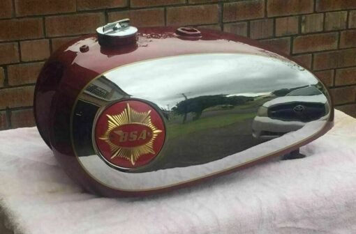 Fuel Petrol Tank With Cap & Taps Chrome Painted for fit BSA Gold Star DBD32 DBD34