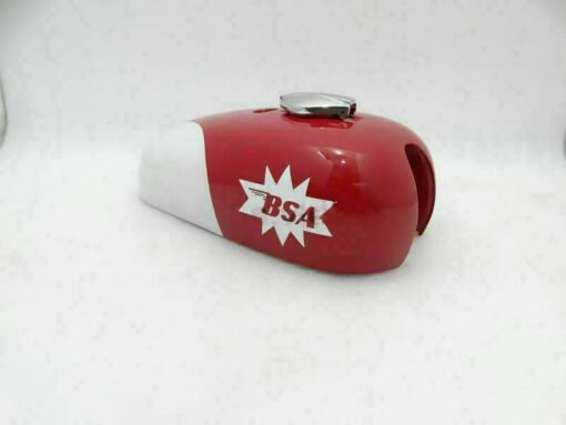 Fuel Petrol Gas Tank+Cap Red & White Painted fit for BSA Spitfire Hornet 2 Gallon