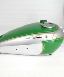 Fuel Petrol Tank With Replica Smith Speedo Green & Chrome Painted fit for BSA C10 C11
