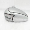 Fuel Petrol Gas Tank Silver & Chrome Painted Steel for fit Norton ES2 1952