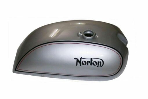 Fuel Petrol Tank +Cap Steel Silver Painted fit for Norton Commando Interstate 750 850