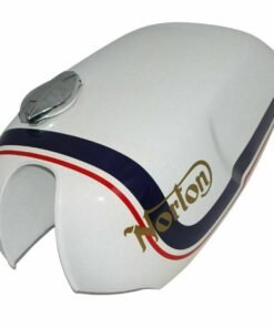 Fuel Petrol Tank Steel With + Cap White Painted fit for Norton Commando Roadster 750 850