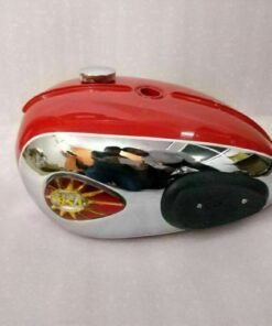 Fuel Tank+Cap+Badge+Knee Pad Red & Chromed Painted fit for BSA A65 Thunderbolt Lighting