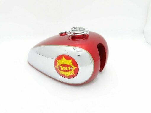 Petrol Tank +Badge,Cap Cherry Painted Chrome fit for BSA Gold Star Scrambles Catalina