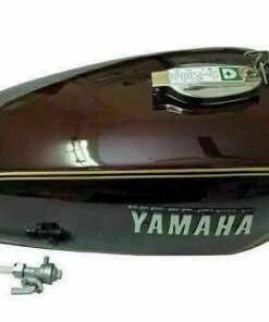 Petrol Fuel Gas Tank LID Cap Steel Maroon With Chrome Yamaha RX100 RX125