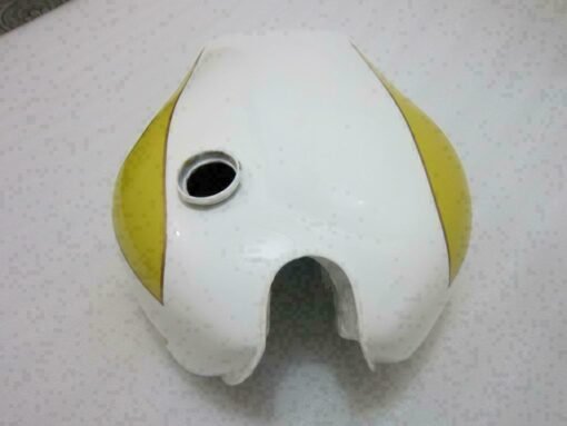 Fuel Petrol Gas Tank White And Yellow Painted Triumph T160 Trident