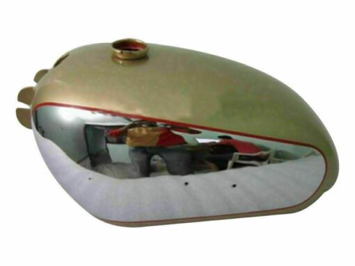Fuel Petrol Gas Tank Golden & Chromed Painted BSA Golden Flash A10 Plunger Model