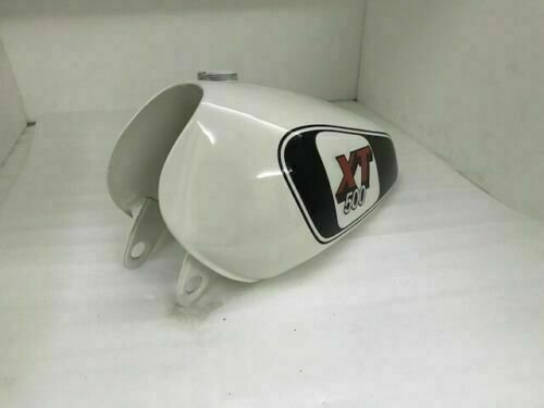 Fuel Petrol Gas Tank Steel White & Black Painted Yamaha XT500