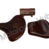 Brown Leather Front Rear Seat Tool Bag For Royal Enfield Bullet Standard Electra