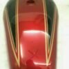 Fuel Petrol Tank With Cap & Tap Black & Red Painted Triumph T140