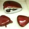 Fuel Petrol Tank With Oil Tank & Toolbox Red & Chrome Painted fit for BSA Goldstar 4.Gal