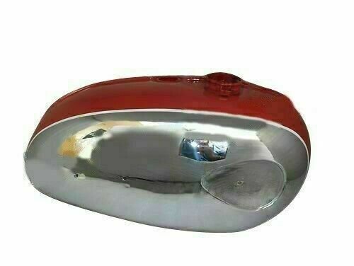 Fuel Petrol Tank Red & Chrome Painted fit for BSA A65 Thunderbolt,Lightning, Royal Star