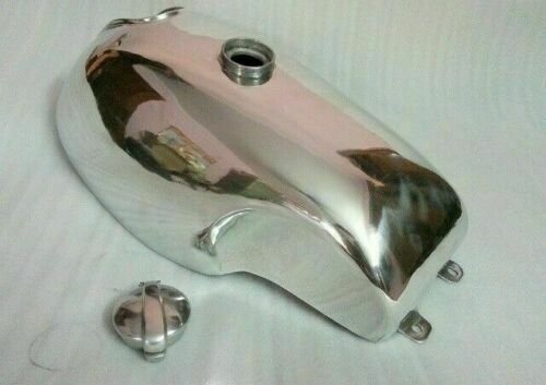 Fuel Petrol Gas Tank + Cap Alloy Polished fit for Yamaha SR 500 Manx Style