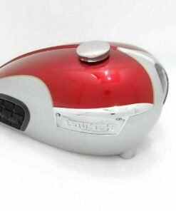 New Fuel Tank+Cap+ 2 Tap +Knee Pad Silver & Cherry Painted Fits Triumph T120