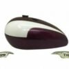 Fits For Triumph T140 Aubergine & White petrol Tank + Badges New Brand